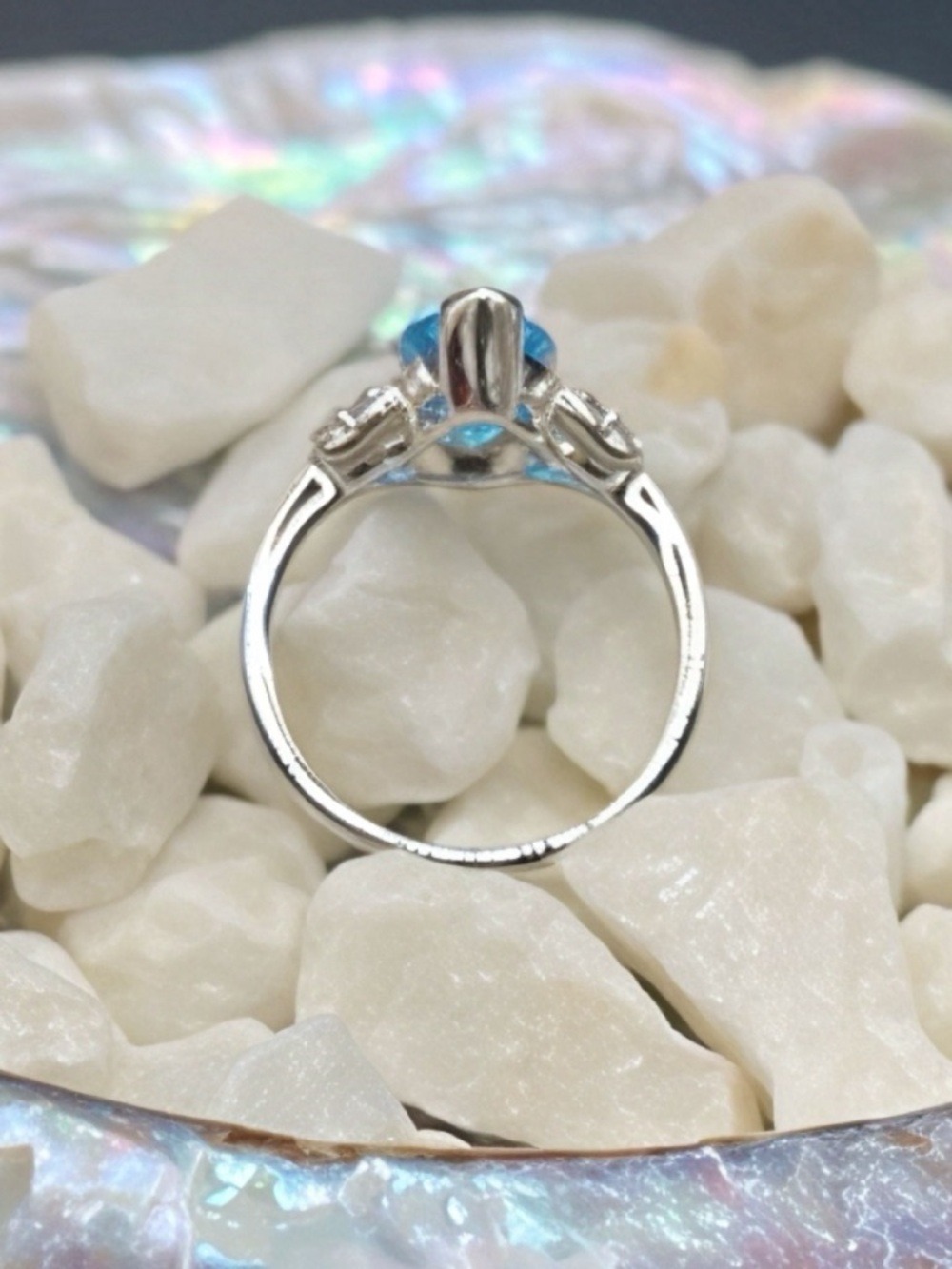 Topaz 3.40 CTW set in Sterling Silver Designer Ring - Size 7 NWT - Picture 6 of 17